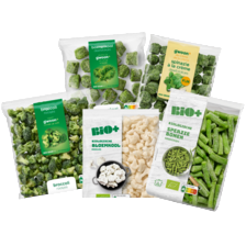 Alle g'woon en bio+ diepvriesgroente 